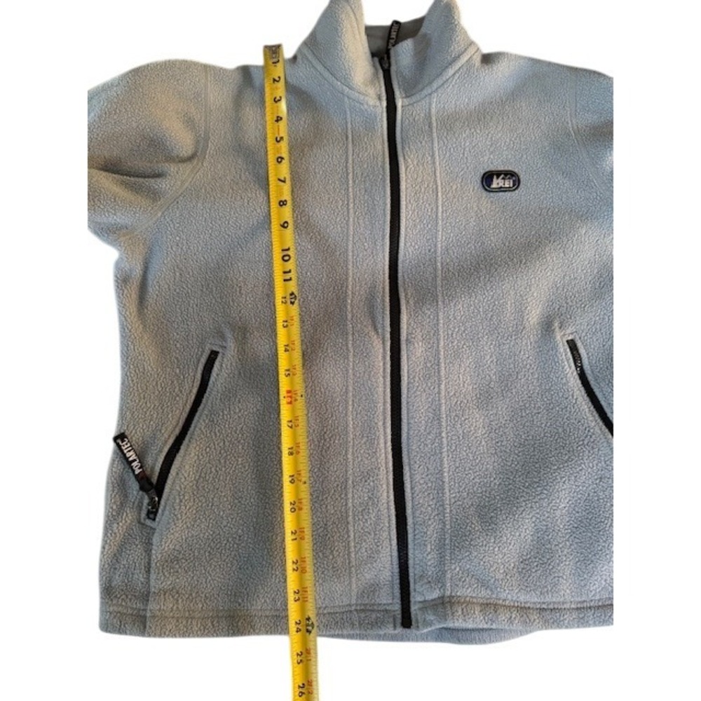 REI Womens Polartec Fleece Full Zip Jacket Outdoor Activewear Coat Blue - Medium - Picture 13 of 13